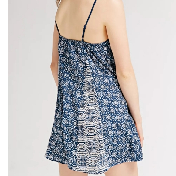 BOG Collective Print-Mix Waistless Romper Blue Size Xs - Picture 14 of 14